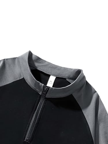 Image of FN3 Men's Half-Zip Color Block RegularFit T-Shirt|| Raglan Style || Casual Streetwear Tees