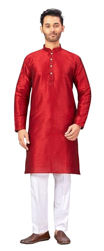 Image of Studio Shringaar Men's Cotton Relaxed Fit Straight Kurta