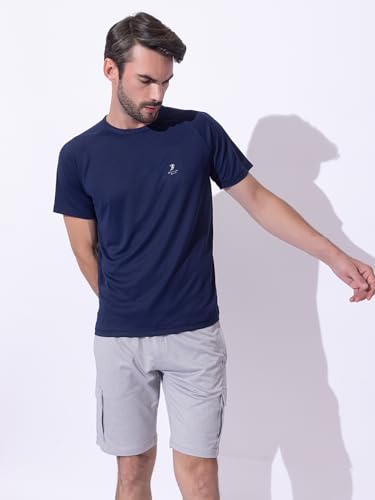 Image of Men's DRI FIT Sports Tshirt /SWEATPROOF /Anti Microbial /Extra Stretch /for Pickleball, Gym, Training, Badminton, Cricket, Tennis, Yoga, Golf (All Sports) All Colours & Sizes, Full & Half Sleeves
