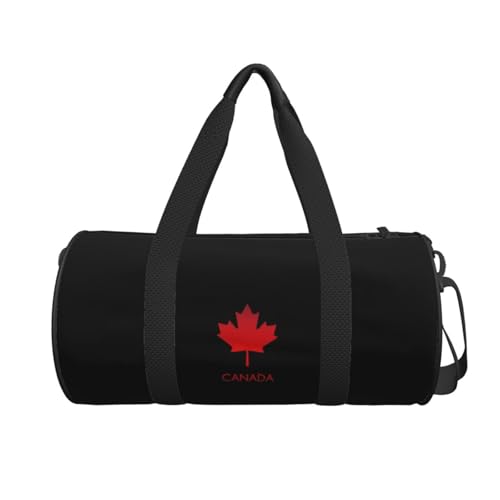 Canadian Maple Leaf Convertible Garment Bag with Shoulder Strap, Carry on Garment Duffel Bag for Men Women - Rolling Foldable for Travel Luggage Bags (Black)2