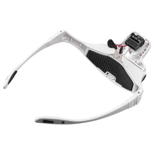 Tiardey Magnifying Glasses with Light LED Headband Magnifier USB Charge Adjustable Hands Magnifying Glass with 2 LED Light and 5 Lenses for Repairs Reading etc - Image 3