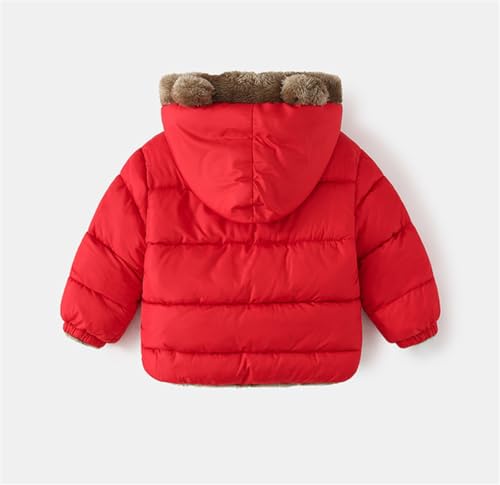 WEONEDREAM Toddler Baby Boys Girls Winter Fleece Jacket Unisex Little Kids Warm Hooded Outwear Coat 1-5T3