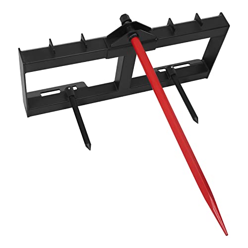 49 in Tractor Hay Spear Attachment for Bobcat Tractors with 2 Piece Stabilizing Spear Tine