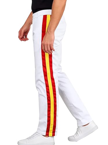 Mens Yellow Faux Leather Biker Jacket - British Rock Singer Wembley Concert Belted Motorcycle Costume2