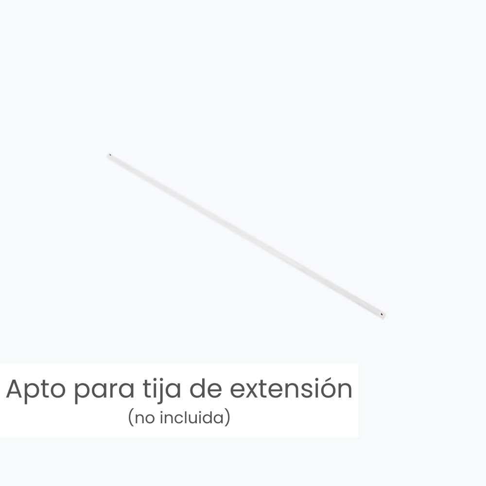 / BAIRES/Ventilador de techo blanco sin luz, Ø120 cm/Ultra Silencioso, bajo consumo, 6 Velocidades, Mando a distancia, Verano-Invierno, temporizador