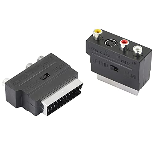 GELRHONR Adattatore AV SCART commutabile Euro