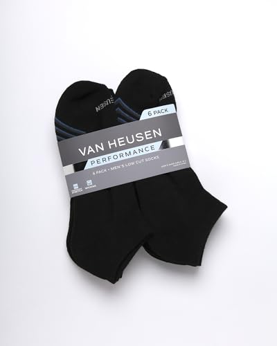 Van Heusen Mens Low Cut Socks - 6 Pack Moisture Wicking Performance Stretch Breathable Athletic Ankle Socks for Men (6-12.5)2