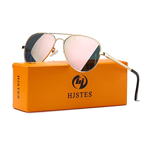 HJSTES Polarized Kids Aviator Sunglasses for Girls Boys Classic Juniors Glasses UV400 Protection Lens,52mm4