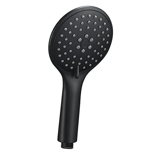 Pommeau de douche à haute pression noir mat avec double tête et jet portatif à tuyau