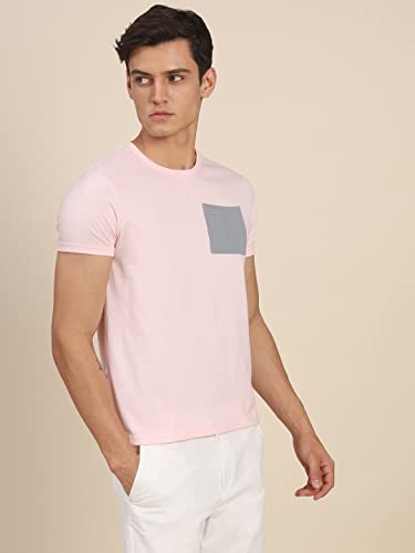 Image of Dennis Lingo Men's Slim Fit Pink T-Shirt