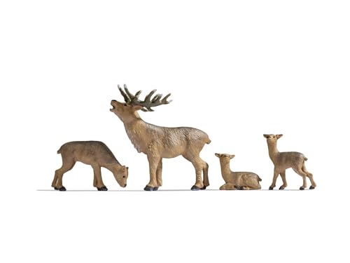Cerfs NOCH de couleur Vistoso pour créer une clairière réaliste en forêt miniature HO 17902
