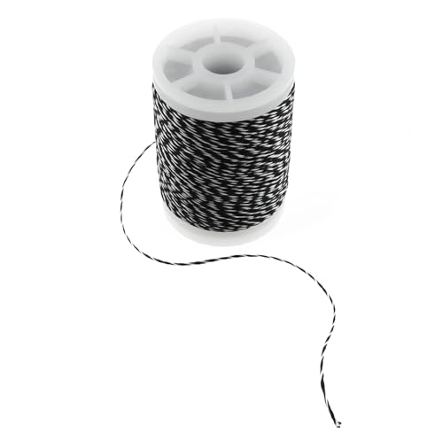 RLECS Black 120 Yard/Roll Diameter 0.4mm 400D Thickness Fiber Archery Bow String Serving Thread Rope Protector for Various Bow String Archery
