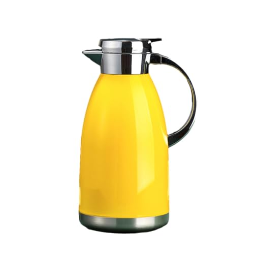 ポット 保温 保温ポット 保温ケトル ステンレスポット コーヒー 保温ポット 保温ポット おしゃれ ポット保温 保温保冷ポット 卓上ポット キャンプ ケトル滑り止め1.8L 2.3L 長期断熱冷断熱 ファッションと使いやすい ステンレスポット魔法瓶 (イエ