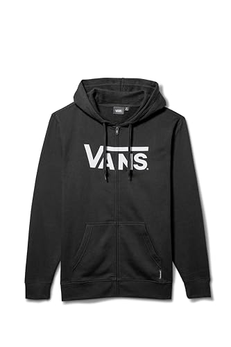 Vans Men's Classic Full Zip Hoodie | Regular Fit Sweatshirt, Cotton & Polyester Fleece, Warm Hood, Iconic Front Logo Graphic3