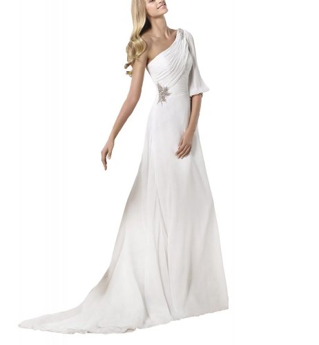 Robe de mariage George Bride en mousseline blanche pour célébrer votre bonheur