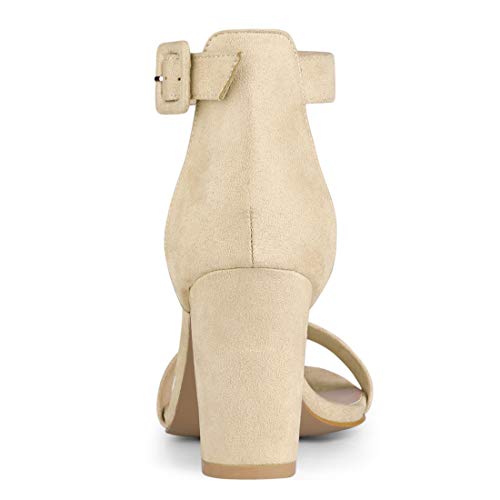 Image of Allegra K Women's Open Toe Chunky High Heel Buckle Ankle Strap Sandals