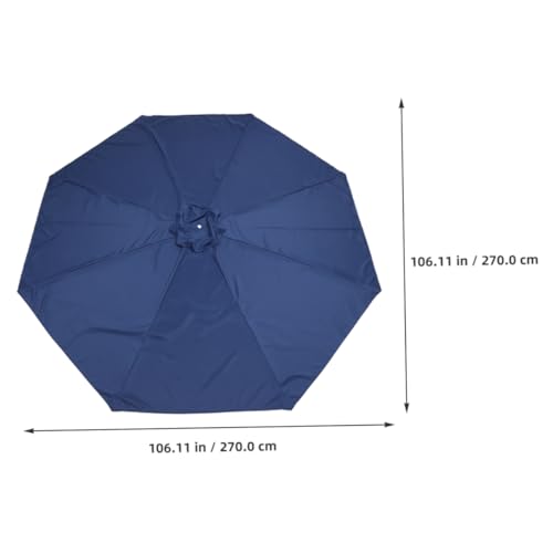 Auvent de rechange pour parasol imperméable et résistant aux intempéries en polyester marine - 2