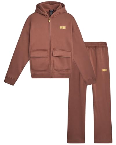 Ensemble de survêtement en polaire douce bebe zippé anti-froid avec pantalon cargo résistant fille