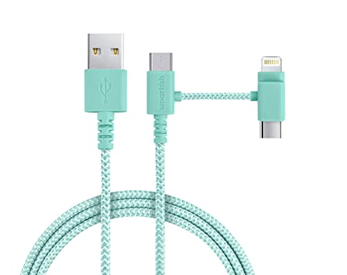 Cable USB-C a Lightning Smartish de 6 pies con micro USB para iPhone y Android