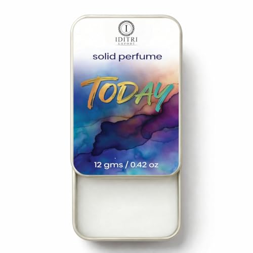 Image of Solid Perfume Today | Green Monsoon | Alcohol Free Wax Perfume Balm, Long Lasting Pocket Fragrance Tin 12g, Non Greasy Smooth Glide, Travel Friendly Unisex | Office Wear | Touch Up