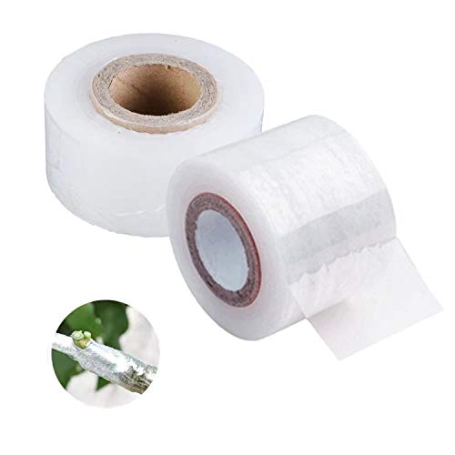ZFYQ Cinta de Injerto,2 Rollas de Cinta Estirable para Injertos de Plantas, Árboles Frutales Flores Viveros Herramientas de Jardinería, Cinta Autoadhesiva de Injerto 120M x 3cm