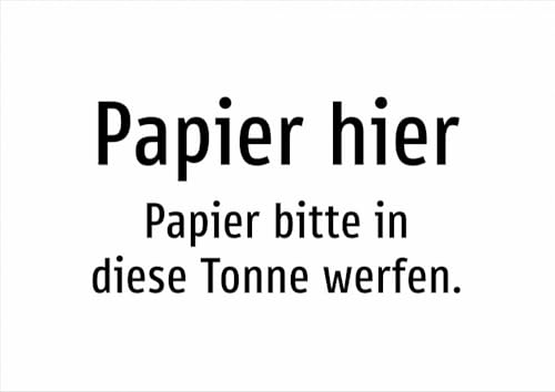Carta qui – Carta si prega di gettare in questa
