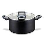 Fackelmann Kochtopf Statement 24cm – Topf mit keramische Beschichtung – Recyceltes Aluminium mit Antihaft-Beschichtung – PFAS-frei, Hitzebeständiger Griff, Für alle Herdarten inklusive Induktion
