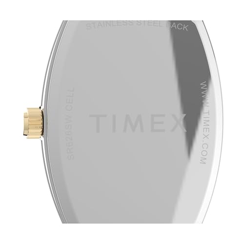 Image of TIMEX Main Street Tonneau 21mm Silver-Tone Dial Analog Women Watch - TW2V25500JQ