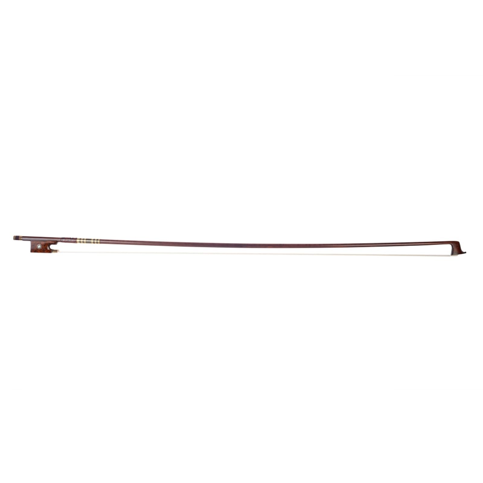 Geigenbogen 4/4 Violinbogen Aus Brasilianischem Holz Runder Stock Schlangenholz Froschhautgriff Weißes Mogolia Rosshaar