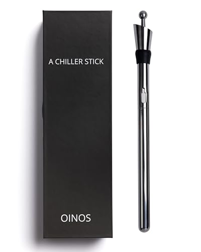 OINOS Wine Chiller Stick 3-in-1 Cooler Aerator & Stopper | for Wine Lovers