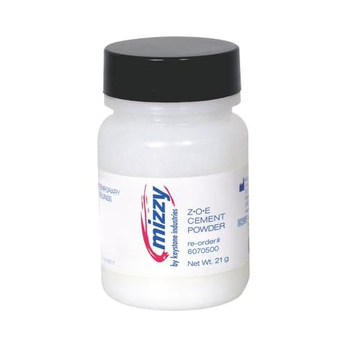 Keystone 6070500 Zoe Temporary Zinc Oxide Eugenol Dental Cement Powder 21 Gm