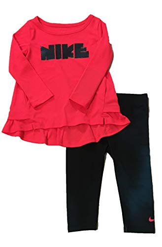 Nike Infant Girls' Tunic and Leggings Set Hot Pink/Midnight 12 Months