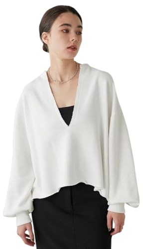 Whim Gazette] [ウィムガゼット] スウェットVネックプルオーバー2