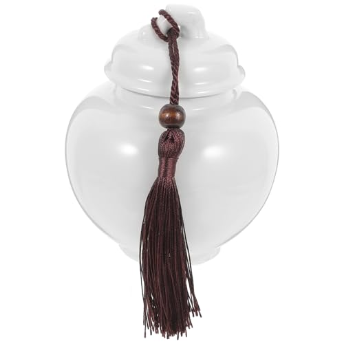 FUNNETOYU Tarro De Miel Contenedores De Almacenamiento Té Paso Recipiente Tarro De Almacenamiento De Nueces Tarro De Comida De Cocina Tarro De Azúcar Contenedor De Azúcar Blanco Cerámica