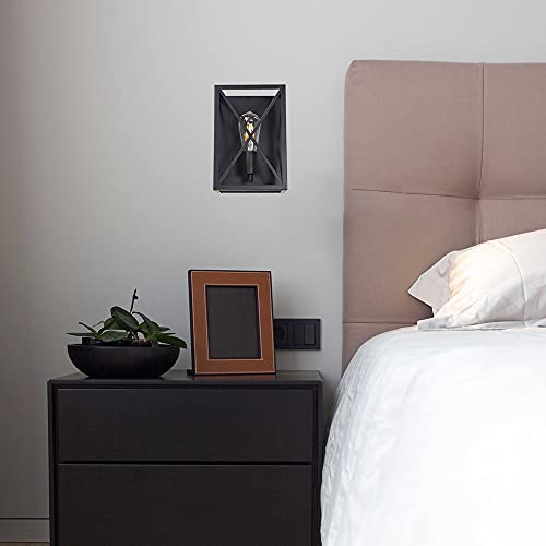 Banato Lighting Industrial Wall Sconce 1-Light Indoor Farmhouse Wall Light Fixtures Matte Black Finish Wall Mount Lamp For Porch Stair Entryway Hallway thumb #2
