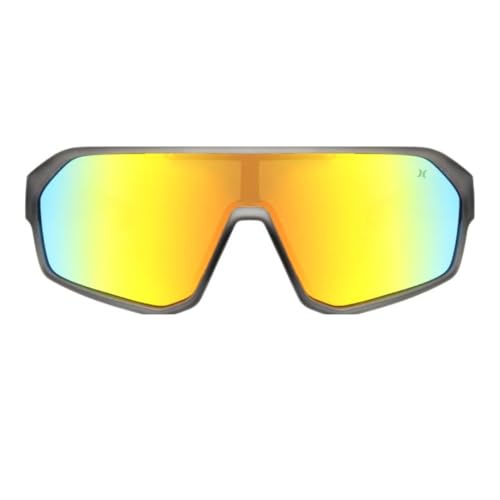 Hurley SCAR Shield Sunglasses, Men's, Rubberized Grey, PC Frame, Sport, Shield Shape, Orange/Red Mirror Lens, Polarized TAC, Anti-Reflective Coating2