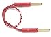 Pomona PT080-8-2 High Density Pin Tip Plug, Each End, 8" L, Red (Pack of 5)