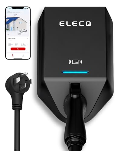 Smart Level 2 EV Charger 40A NEMA 14-50 Wi‑Fi OCPP Solar Mode