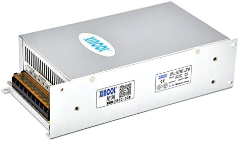 XINCOL AC To DC Converter AC110V/220V to DC24V 25A 600W Switching Power Supply Transformer Regulated for LED Strip light,CCTV,Camera,Computer Project etc