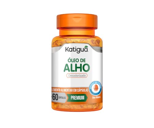 Katiguá, Óleo de Alho, Desodorizado, Sem sabor, 60 Cápsulas Soft Gel • 30 doses, Laranja