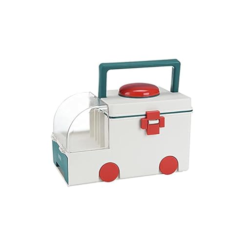 Scatola portaoggetti portatile per medicinali per pronto soccorso familiare a forma di da auto a due strati Contenitore per la casa
