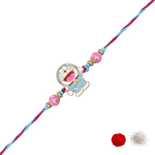 Image of I Jewels Fancy Cartoon Kids Rakhi With Roli Chawal & Rakshabandhan Card for Bro /Brother /Bhai