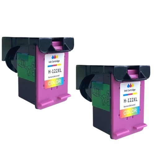 Cartouche jet d'encre couleur 122 XL reconditionnée pack de 2 consommables jet d'encre