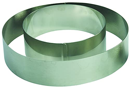 Image of KMW Stainless Steel Cake Ring 10 inch x 2 inch (0.9mm) | Professional Baking Mold for Perfectly Shaped Cakes, Tarts, and Pastries | Heavy-Duty, Even-Heat Distribution, Easy Release