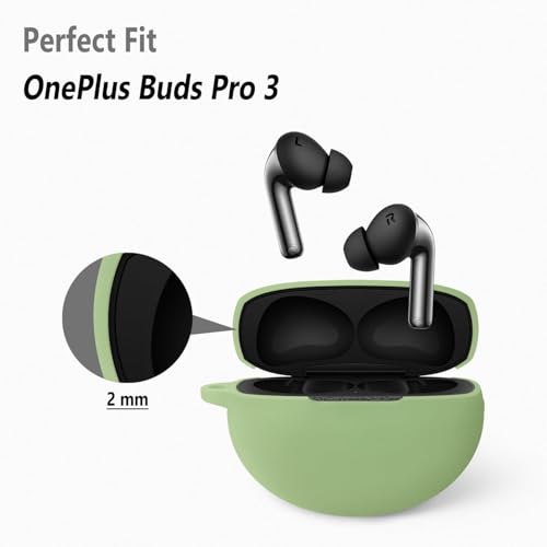 Image of Hamper Silicone Case Cover Compatible for One-Plus Nord Buds 3 | 3 Pro (Matcha)