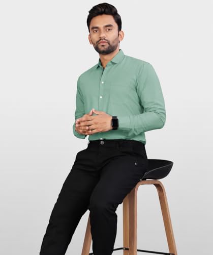 Image of CB-COLEBROOK Men's Casual, Regular Fit, Solid Colour, Lightweight, Button Down, Casual Wear, Shirt with Pocket. Suitable for Office & Casual Use