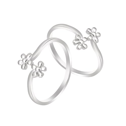 Image of 925 Sterling Silver Peacock Design Toe Ring for Women and Girls | Polish Adjustable Toe Bichiya | Adjustable