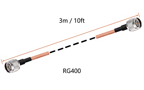 Vecys N Male to N Male Low Loss Coaxial Cable RG400 10FT/3M for 3G 4G 5G LTE Antenna Ham Radio GPS WiFi - Image 3