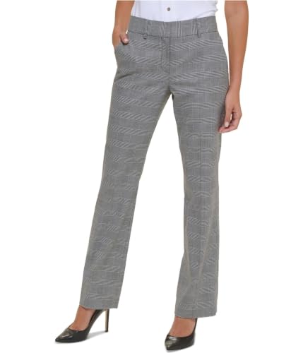 Tommy Hilfiger Glen Plaid Sutton Bootcut Pants Black/Ivory 4 - image 3