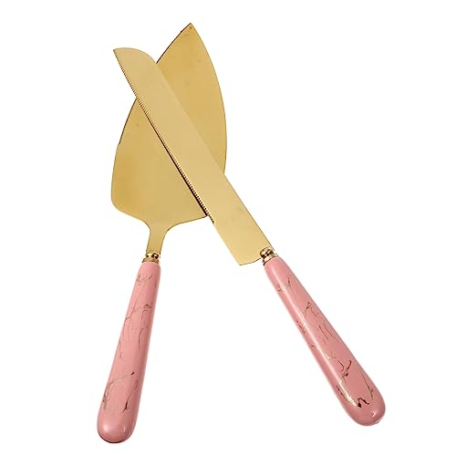 NAMOARLY 1 Set Stainless Steel Cake Knife Cake Pie Pastry Server Cake Triangle Cutter Pie Triangle Spade Cake Serrated Blade Cake Cutting Spatula Pie Tart Server Pizza Server Ceramics Pink